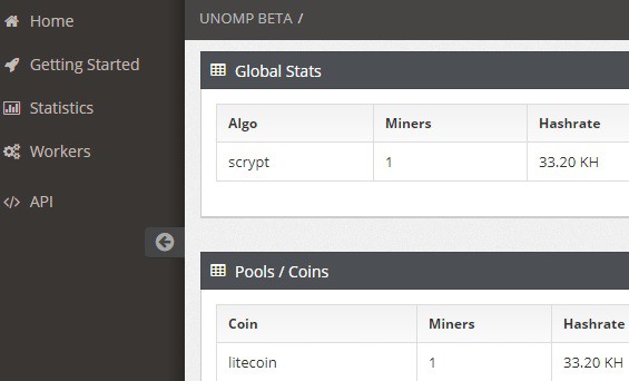 unomp web interface