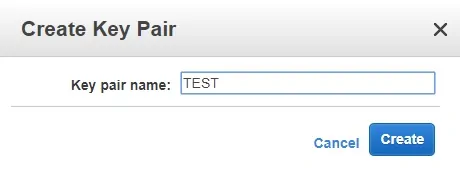 aws new key pair