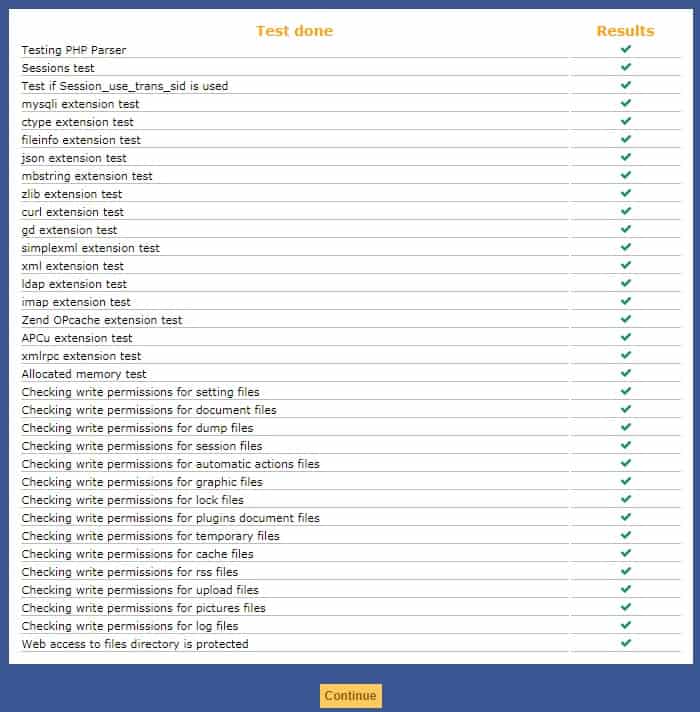 glpi web access checklist