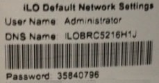 hp ilo 4 default login