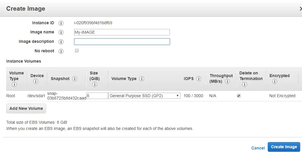 AWS EC2 IMAGE