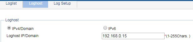 hp switch syslog ip address