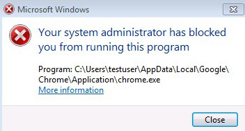 Gpo - applocker error message