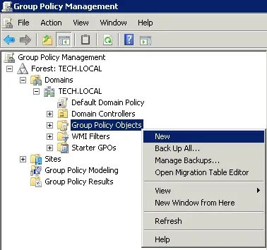 Windows 2008 - Group Policy Objects
