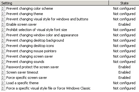 Windows 2008 - Lock windows screen summary