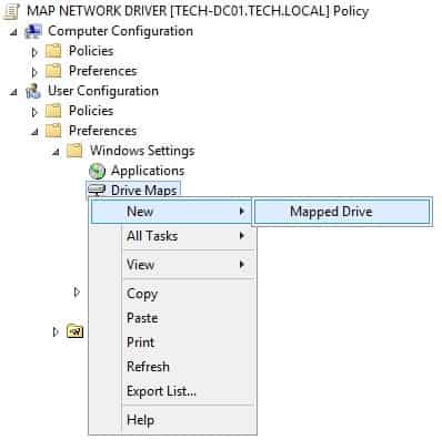 Windows 2012 Map network drive