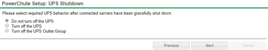 PowerChute UPS Shutdown