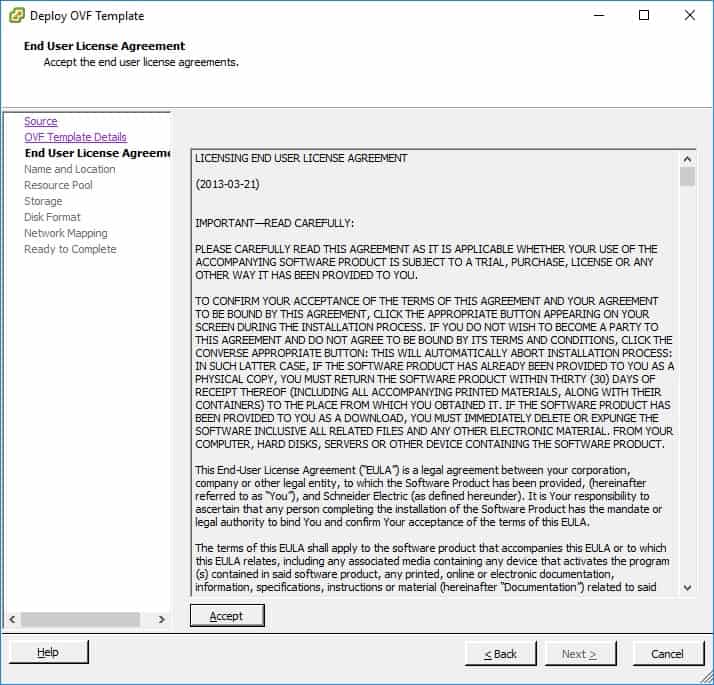 Vmware ESXi Import license agreement Vmware ESXi Import license agreement