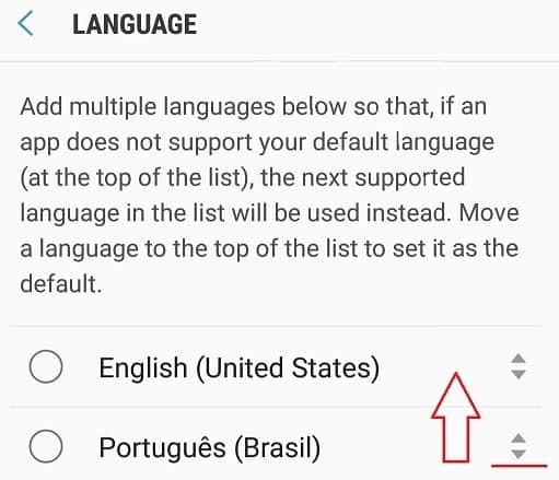 Android Default Language