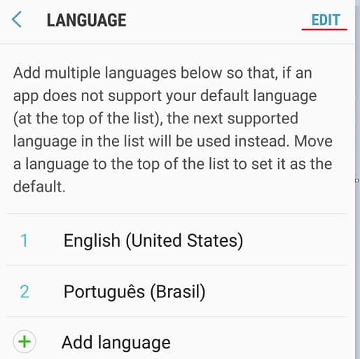 Android Edit Language