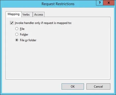 IIS PHP Request Restrictions