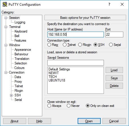 Vmware SSH Putty