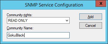 Windows snmp community