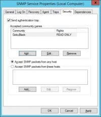Windows snmp security