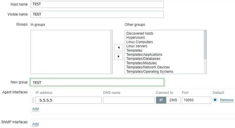 Zabbix Test notification