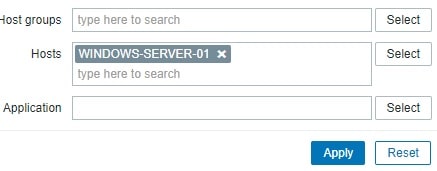 Zabbix Windows service Filter