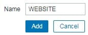Zabbix website application Zabbix website application