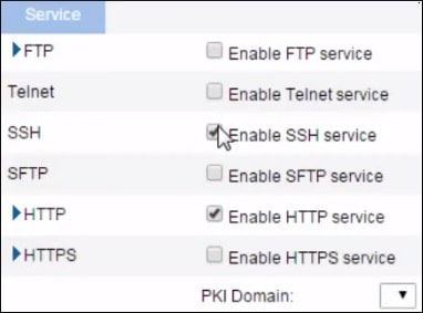 HP switch - Enable ssh web interface