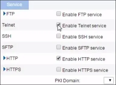 HP switch - Enable telnet service