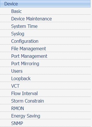 hp switch snmp menu