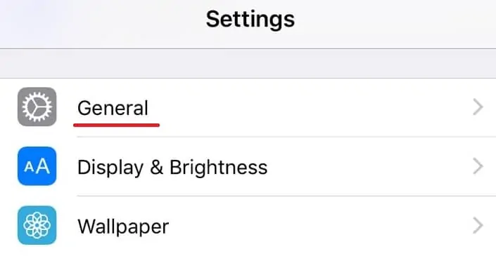 iPhone General Settings