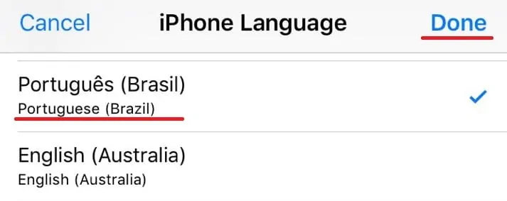 iPhone Language