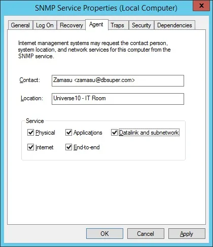 snmp service agent