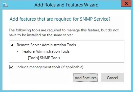 windows 2012 install snmp feature