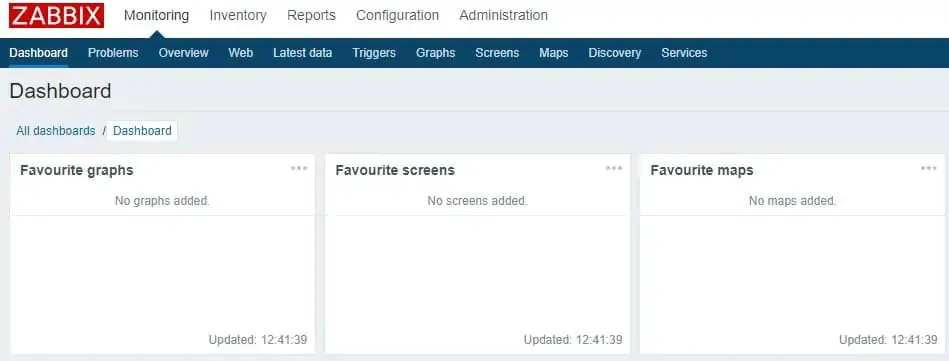 zabbix dashboard