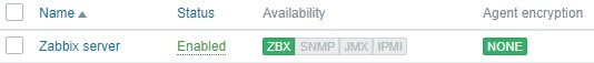 zabbix host enabled