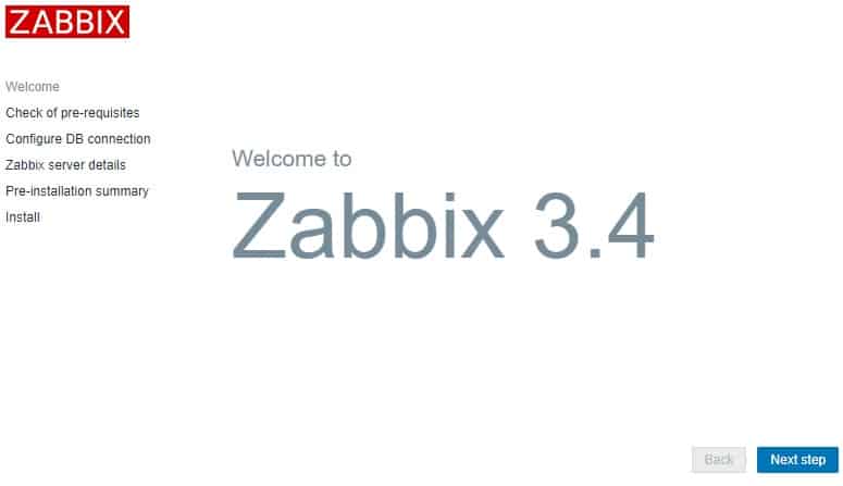 zabbix initial setup