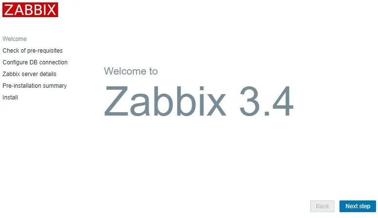 zabbix initial setup