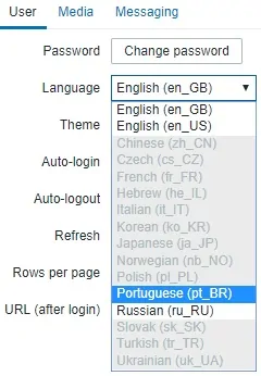 zabbix language