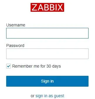 zabbix login