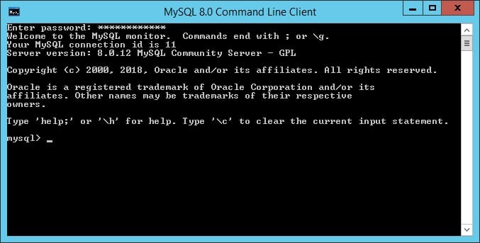 MySQL Windows Command-line MySQL Windows Command-line