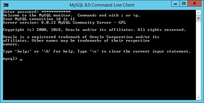 MySQL Windows Command-line