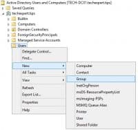 Active Directory New Group
