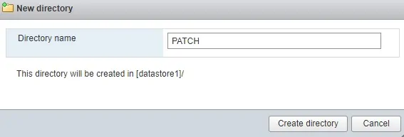 ESXi Datastore new folder