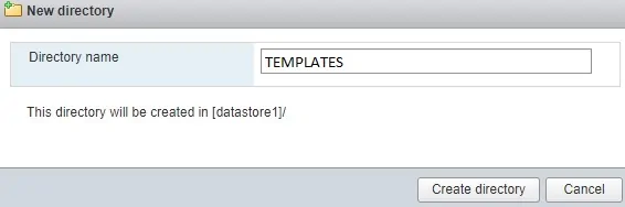 Vmware ESXI Templates folder