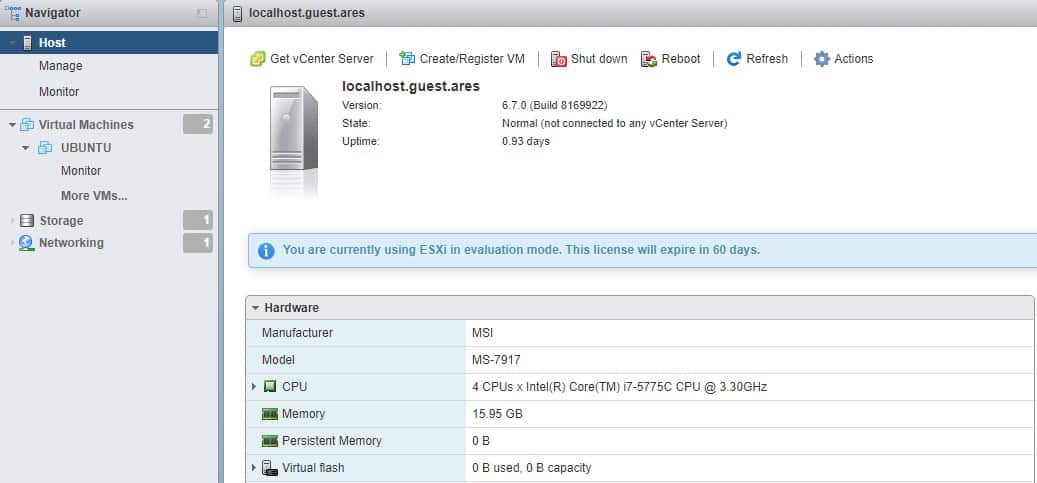 Установка и настройка vmware esxi 7