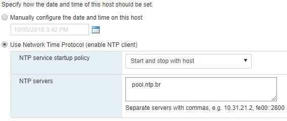 Vmware NTP Configuration