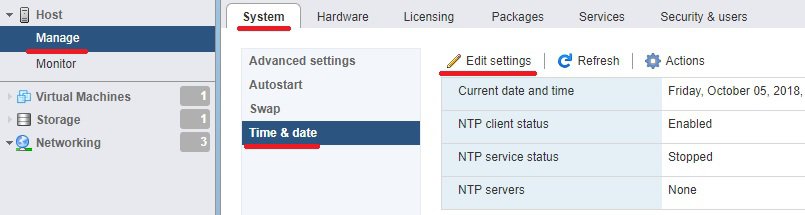 Vmware NTP