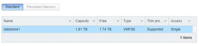 Vmware Virtual machine Datastore