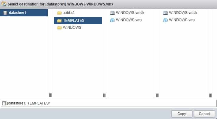 Vmware Windows Template copy