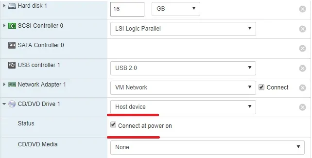 Vmware host device