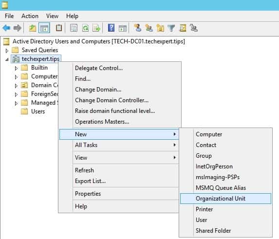 Active Directory Organizational unit