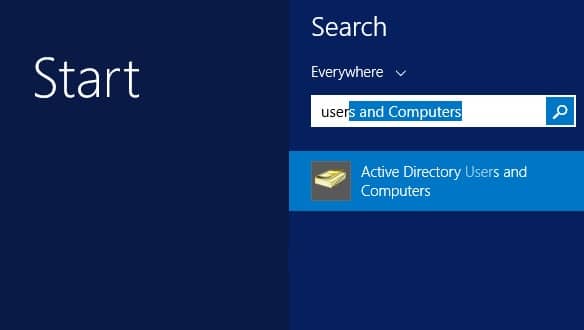 Active Directory users and Computers