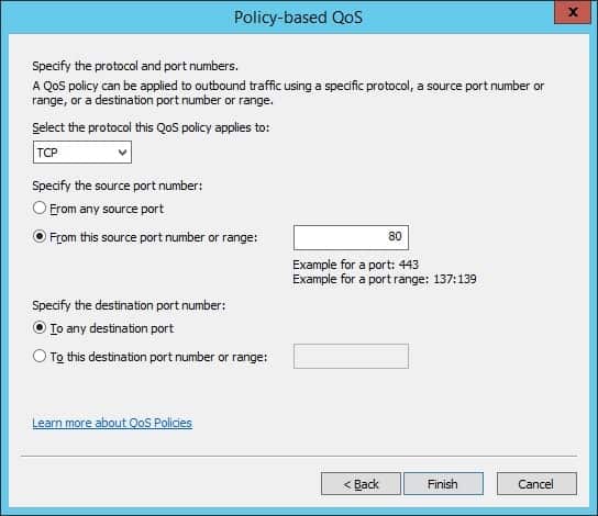 Windows Qos limit output