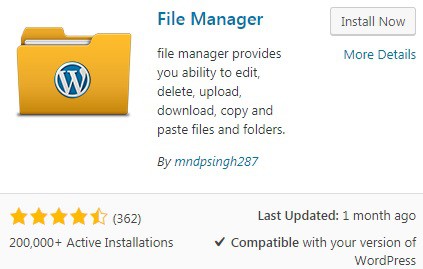 Wordpress File Manager Plugin