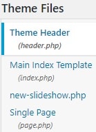 WordPress edit header Wordpress edit header
